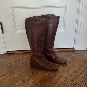 Classic Frye Cognac Paige Tall Leather Riding Boots